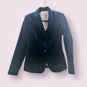 Beth Bowley Midnight Blue Velvet Blazer